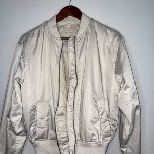 Hollister Cream Bomber Jacket